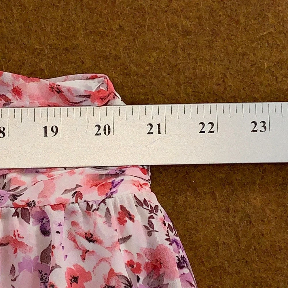Fashion Nova Womens 3X Pink Shantel Chiffon Floral Maxi Dress NWT